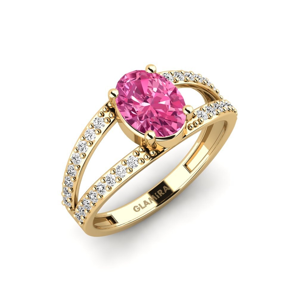 Oval Pink Tourmaline Engagement Ring Recrio
