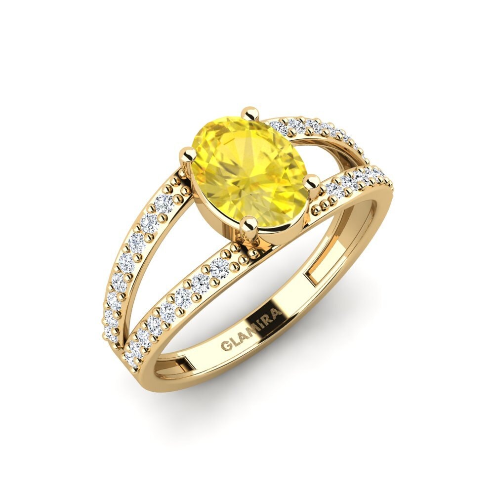 Oval Yellow Sapphire Engagement Ring Recrio