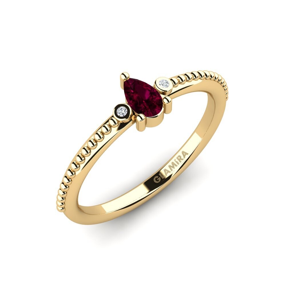 Rhodolite Garnet Engagement Ring Revva