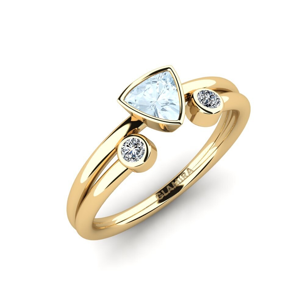 Trillion Aquamarine Engagement Ring Rosalin