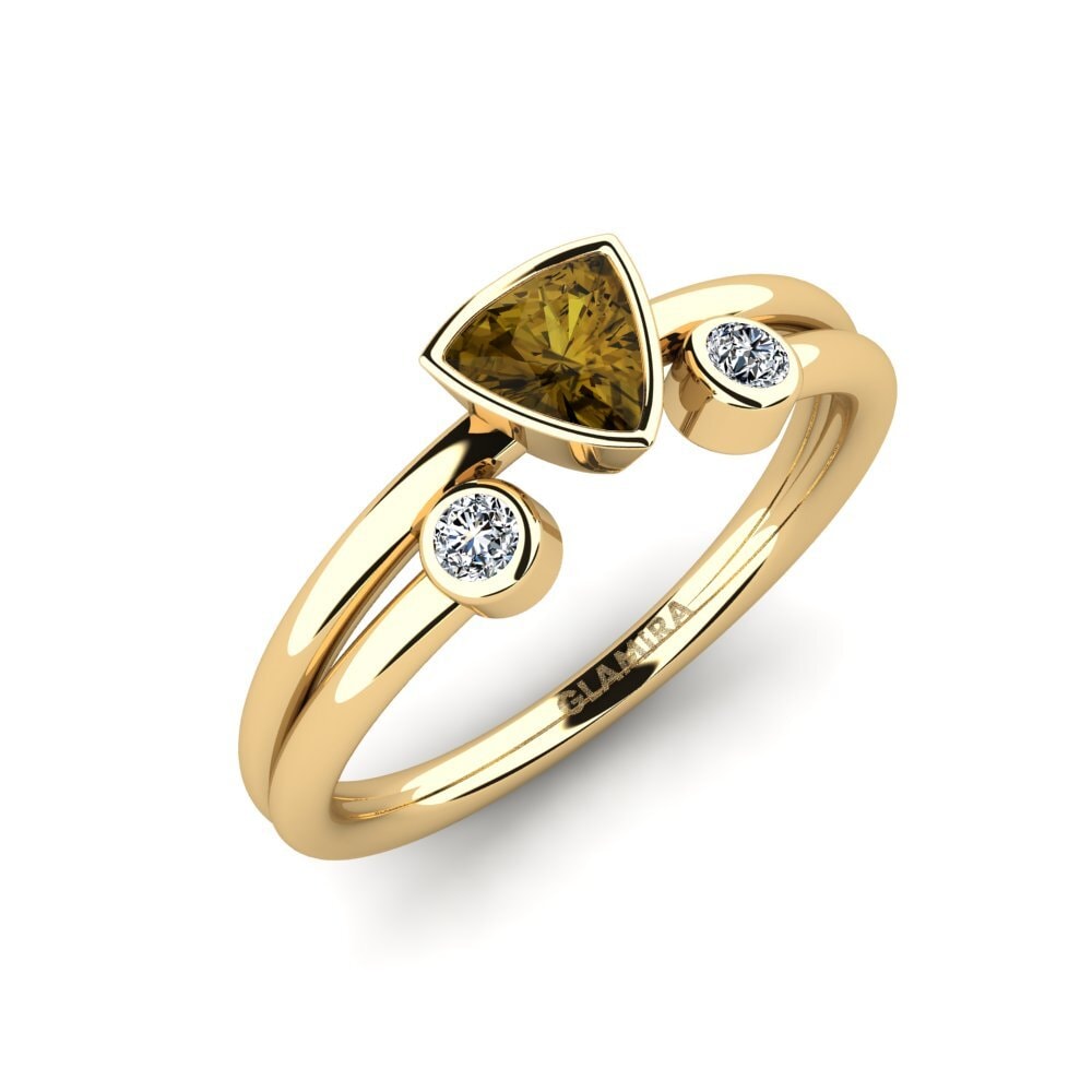 Brown Zircon Engagement Ring Rosalin