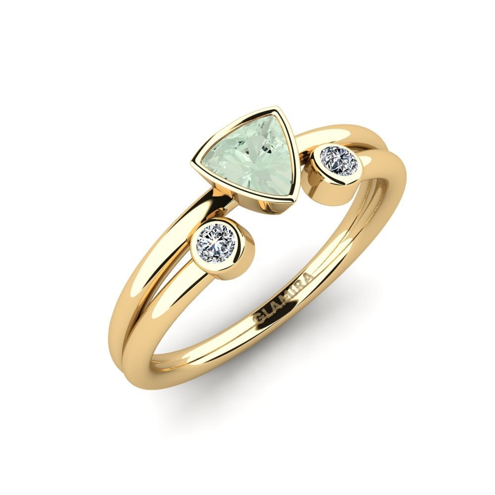 Green Amethyst Engagement Ring Rosalin