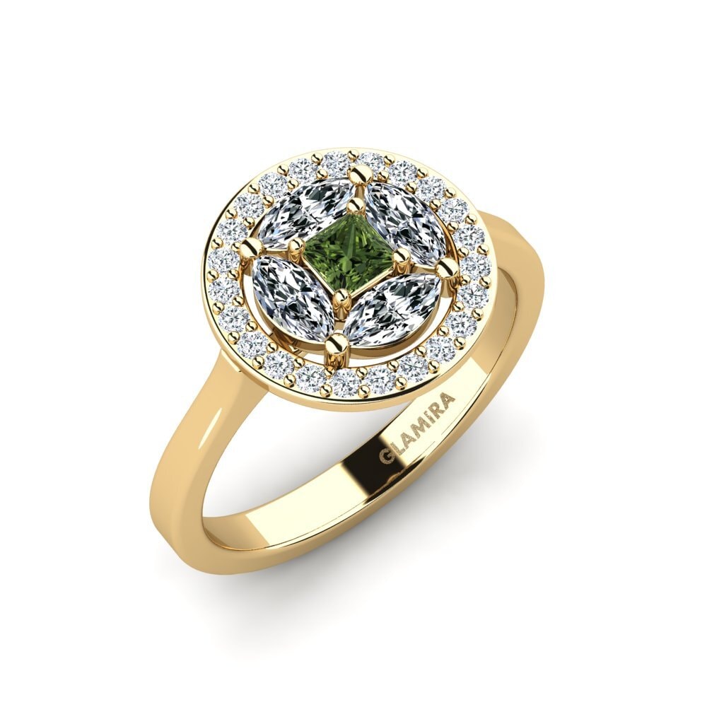 Green Sapphire Engagement Ring Studio
