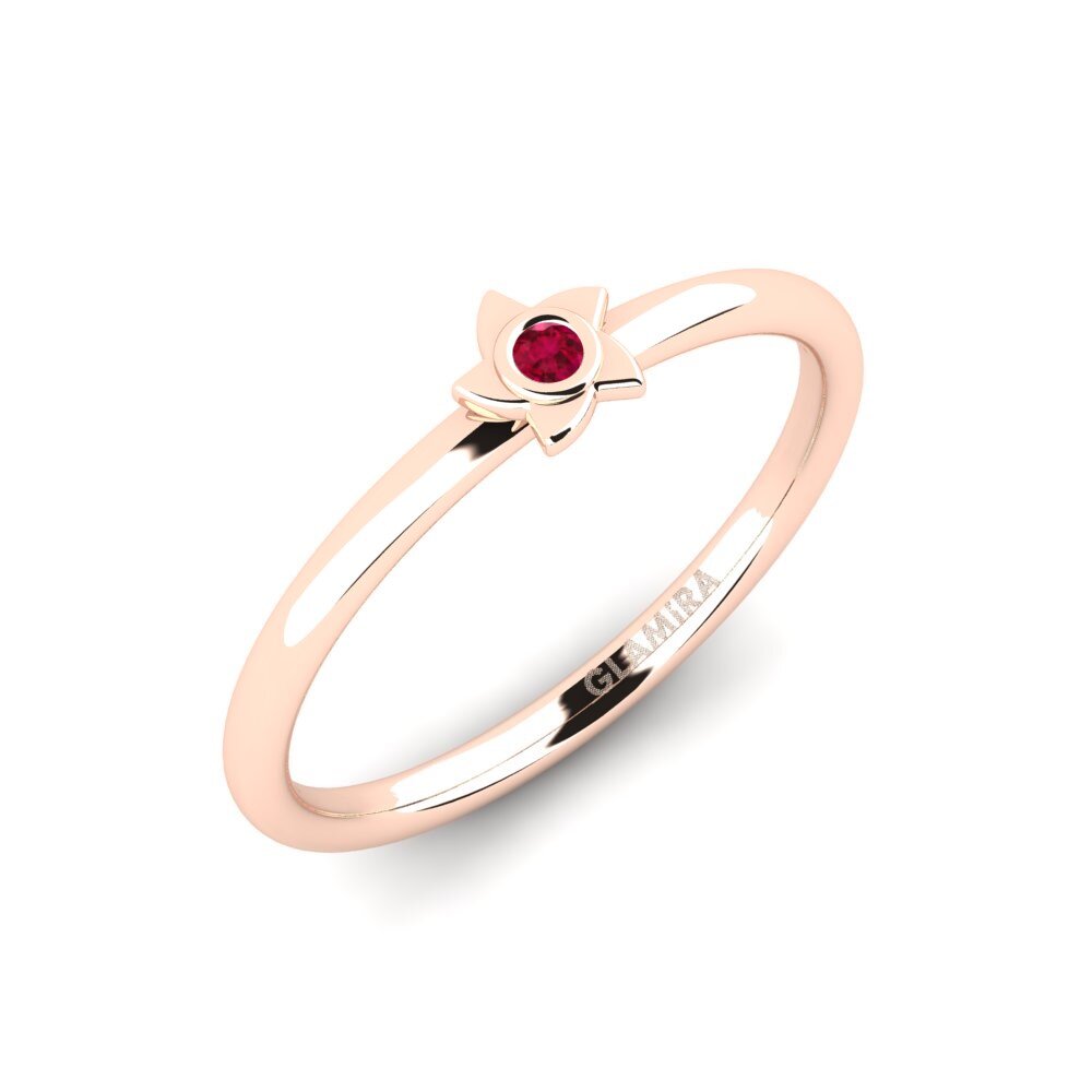 14ct Rose Gold Ruby Engagement Ring Torrosc
