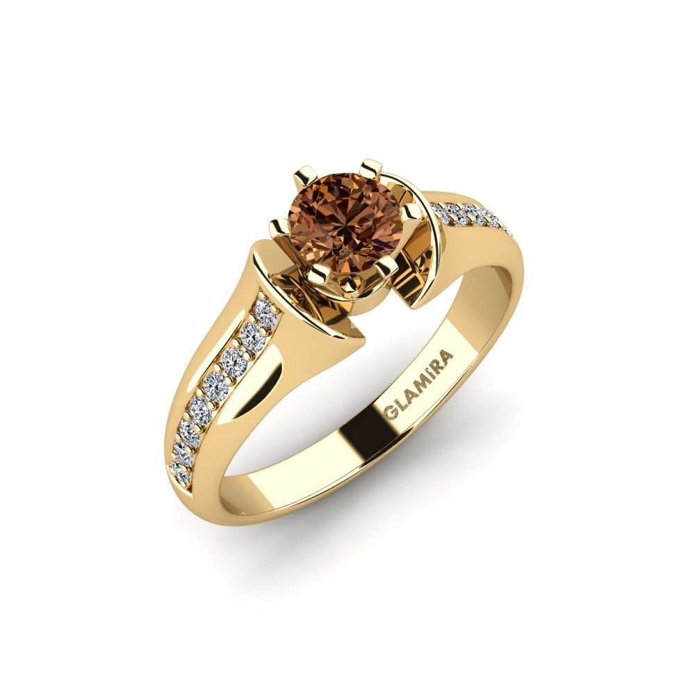 Brown Diamond Engagement Ring Ylfige