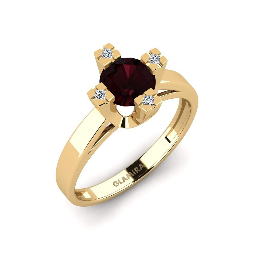 Garnet Engagement Ring Yrmen
