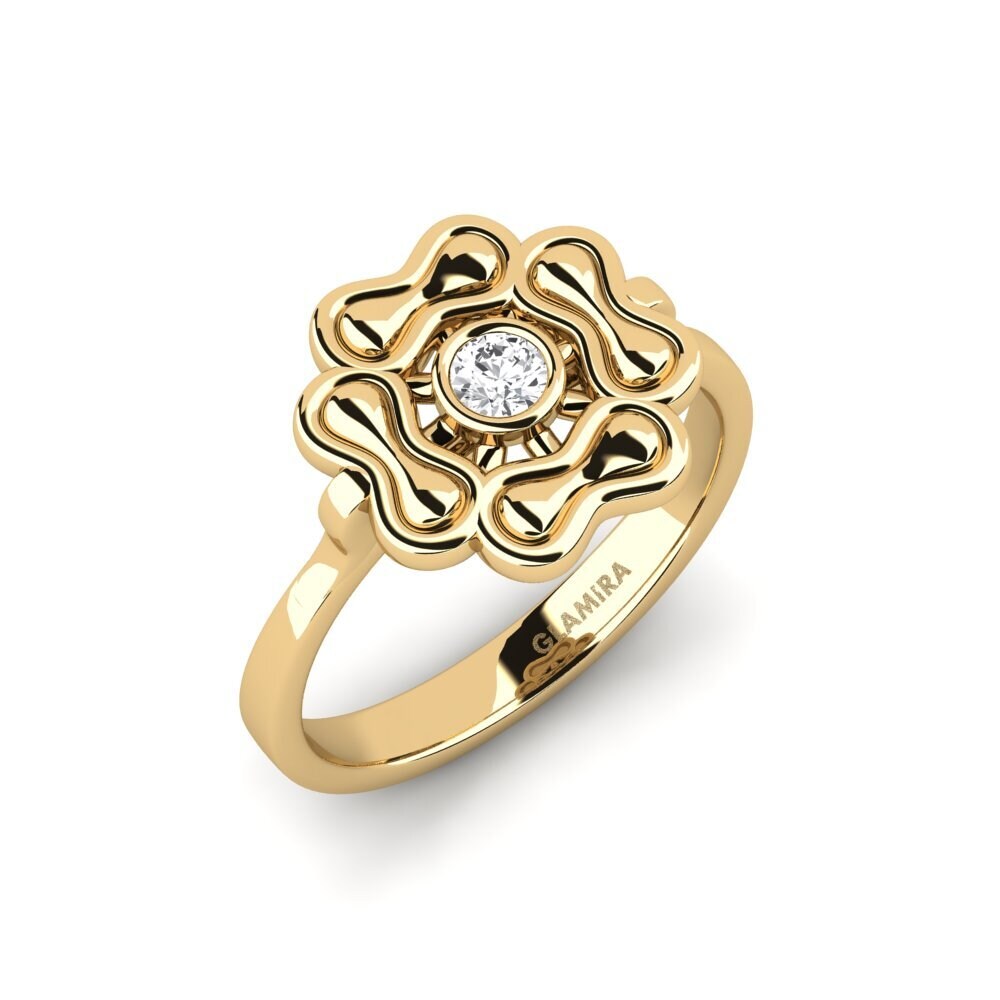 Zafiro blanco Anillo de compromiso Manrean