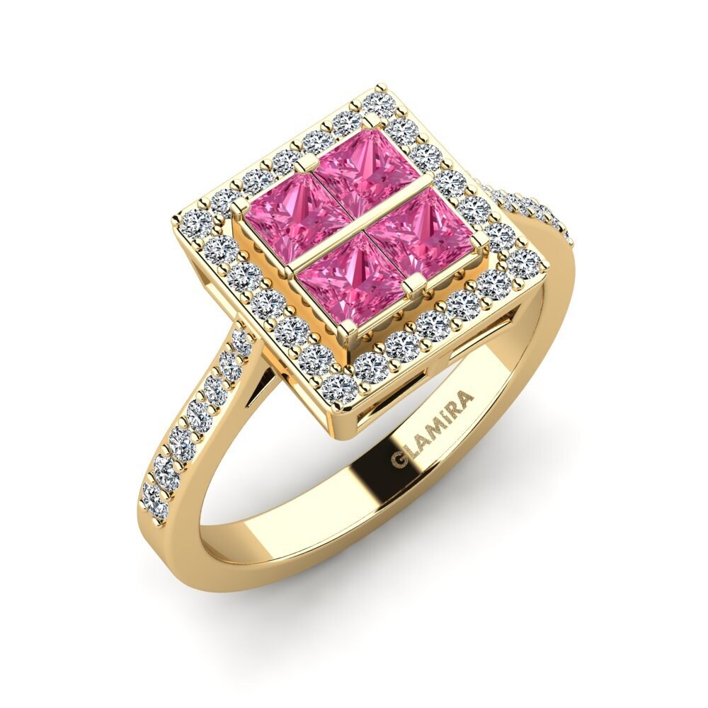 Pink Tourmaline Engagement Ring Ombros