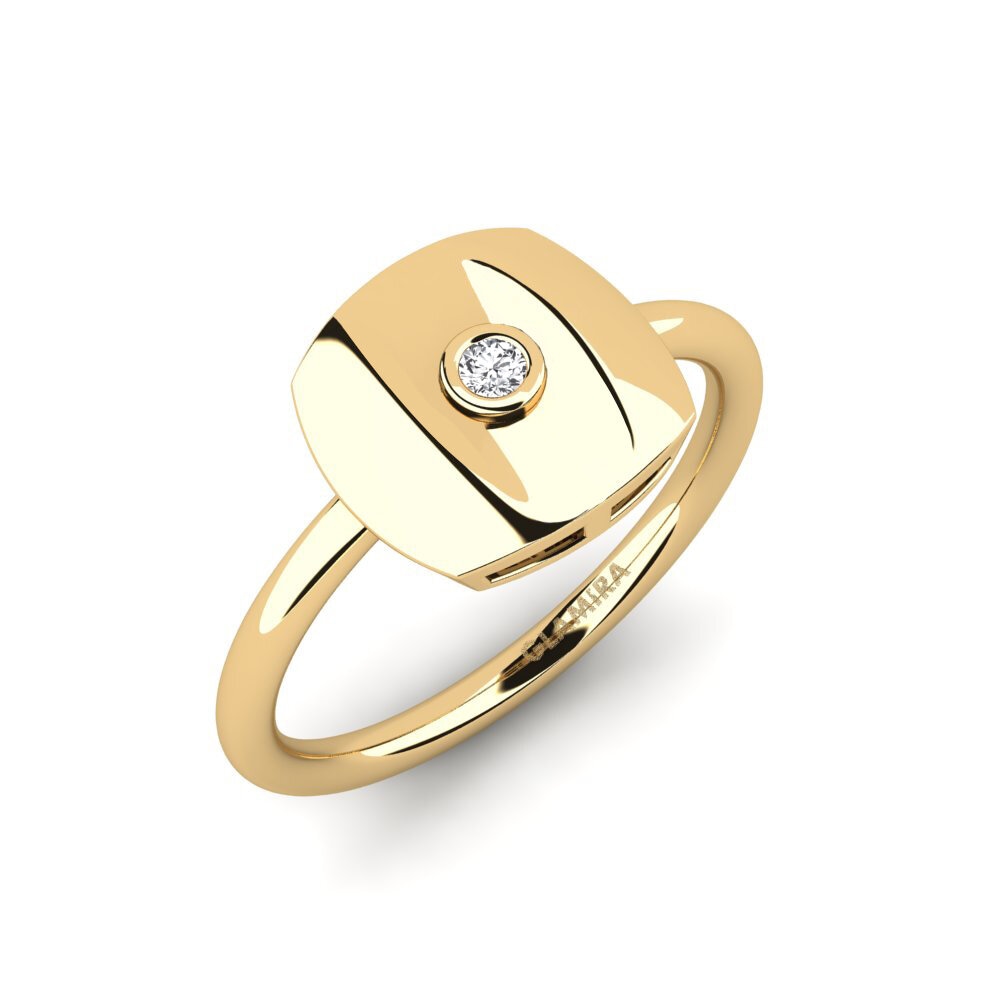 Zafiro blanco Anillo de compromiso Paslot