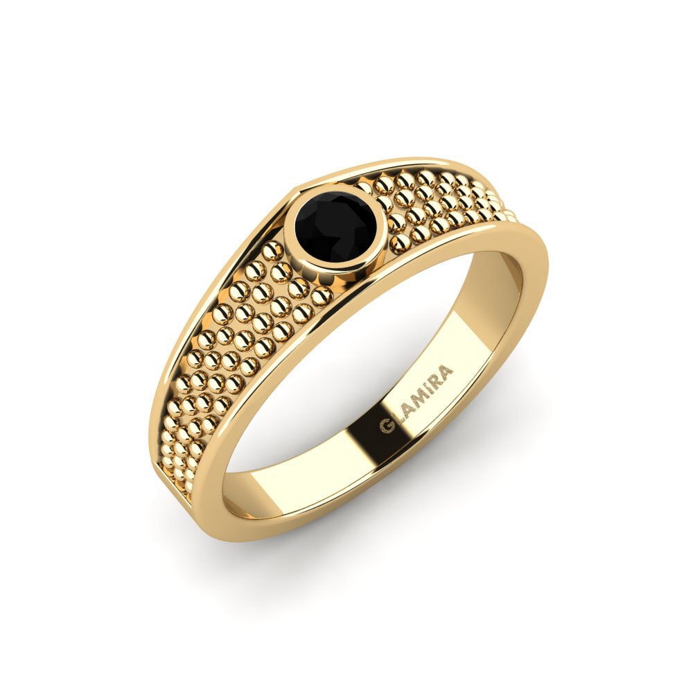 Diamant Noir Bague de fiançailles Peran