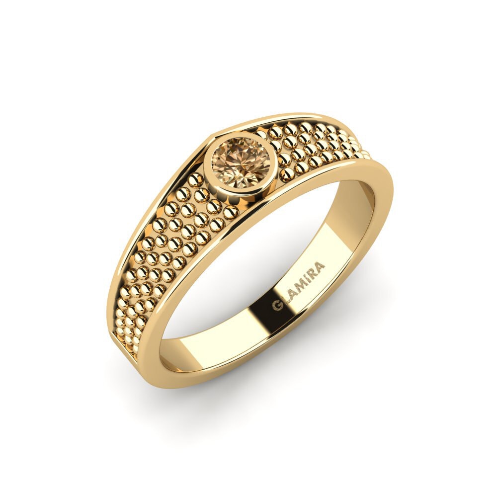 Diamante café Anillo de compromiso Peran