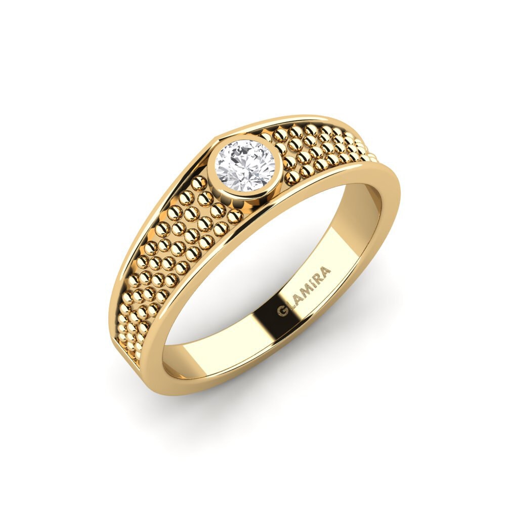 Zafiro blanco Anillo de compromiso Peran
