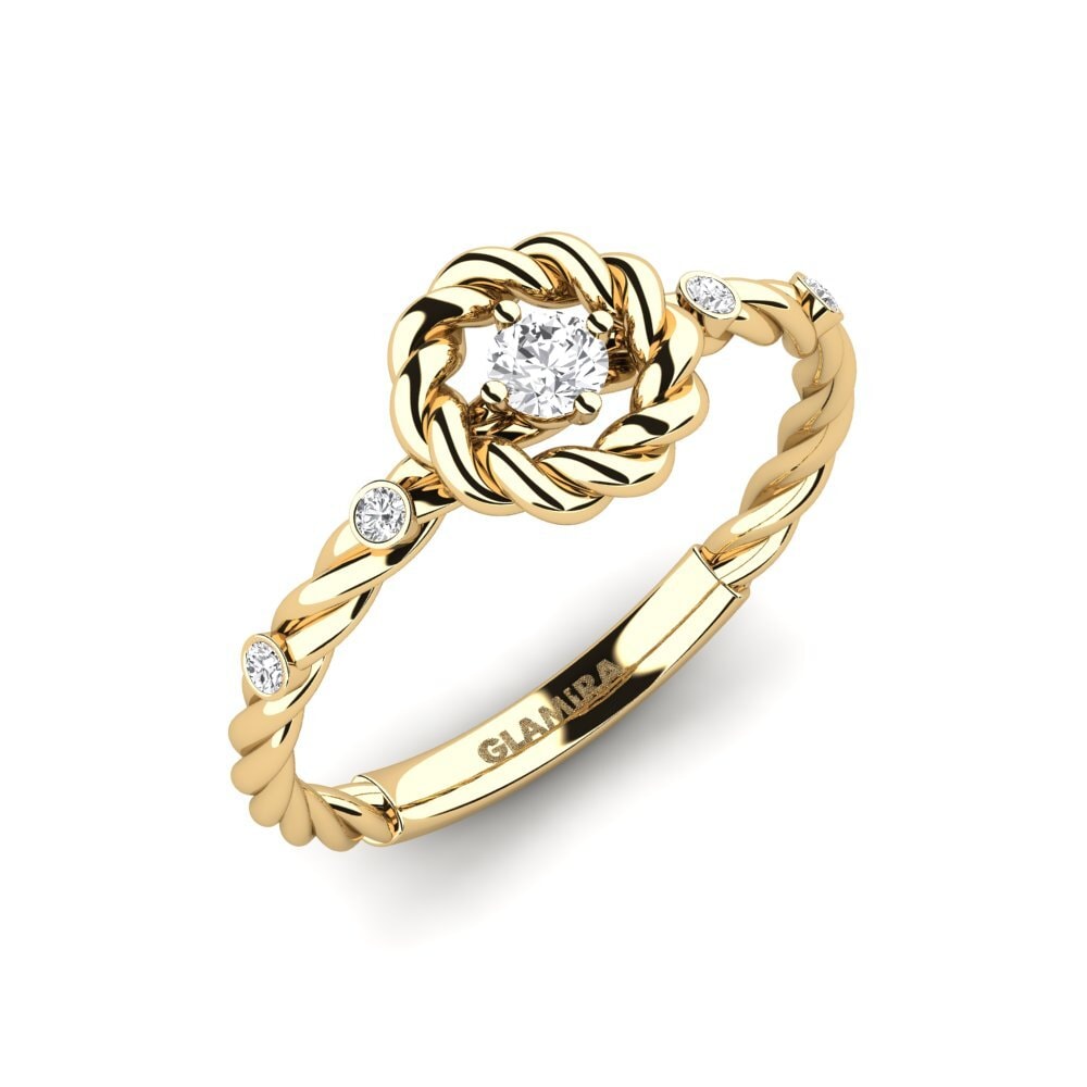 Zafiro blanco Anillo de compromiso Rapertur