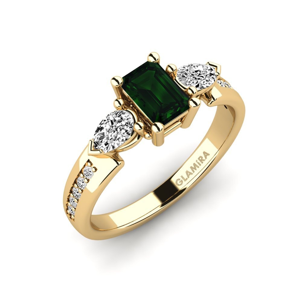 Turmalina verde Anillo de compromiso Razuzzl