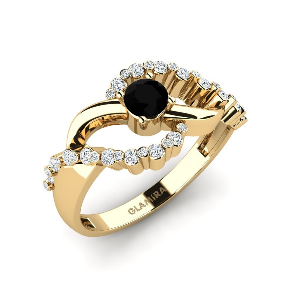 Black Diamond Engagement Ring Rowit