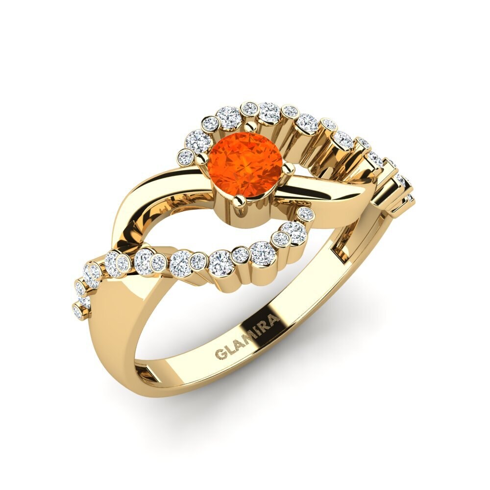 Fire Opal Engagement Ring Rowit