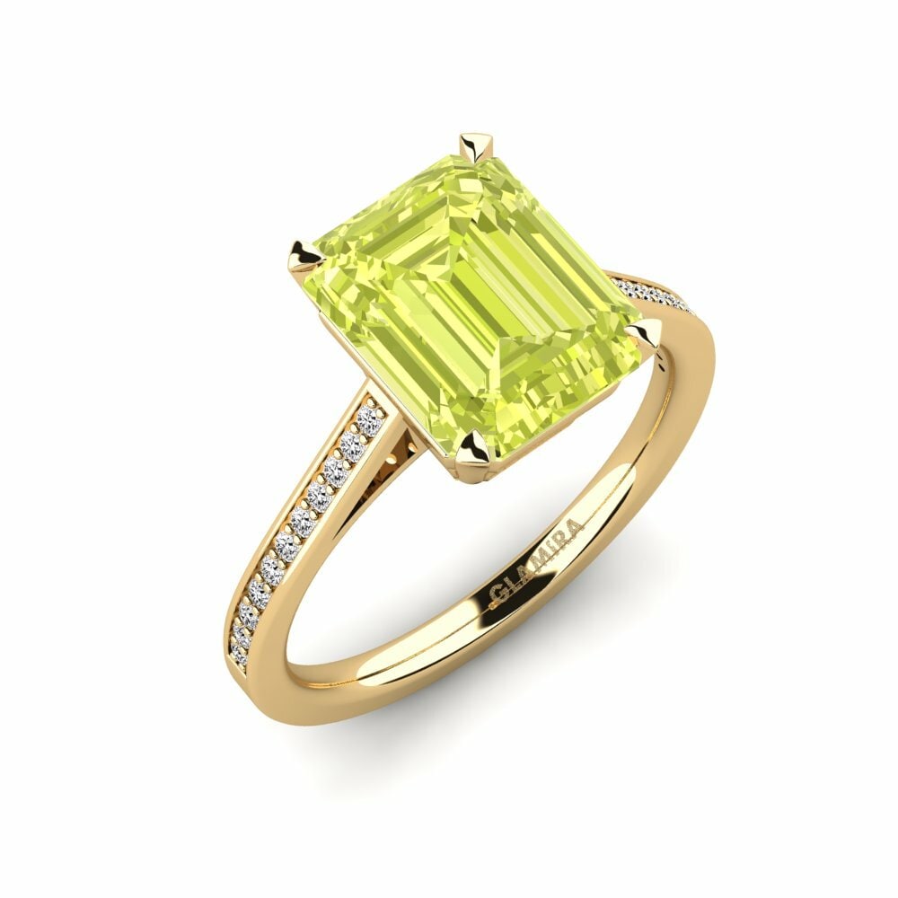 Quartz Citron Bague de fiançailles Subtend - 3.70 crt