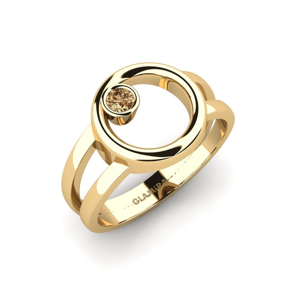 Diamante café Anillo de compromiso Thegams
