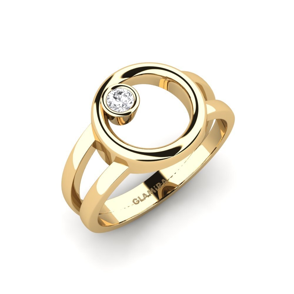 Zafiro blanco Anillo de compromiso Thegams