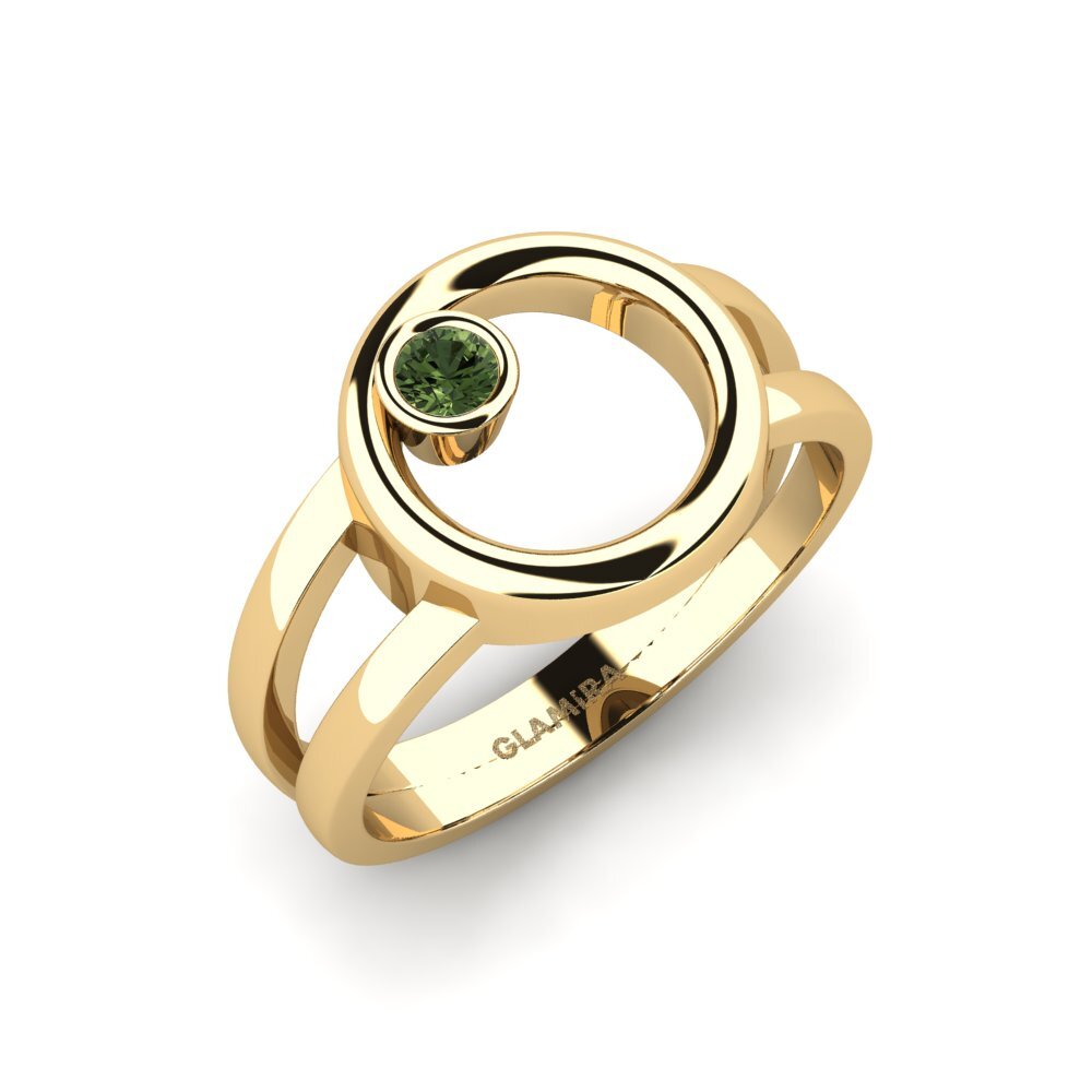 Zafiro Verde Anillo de compromiso Thegams