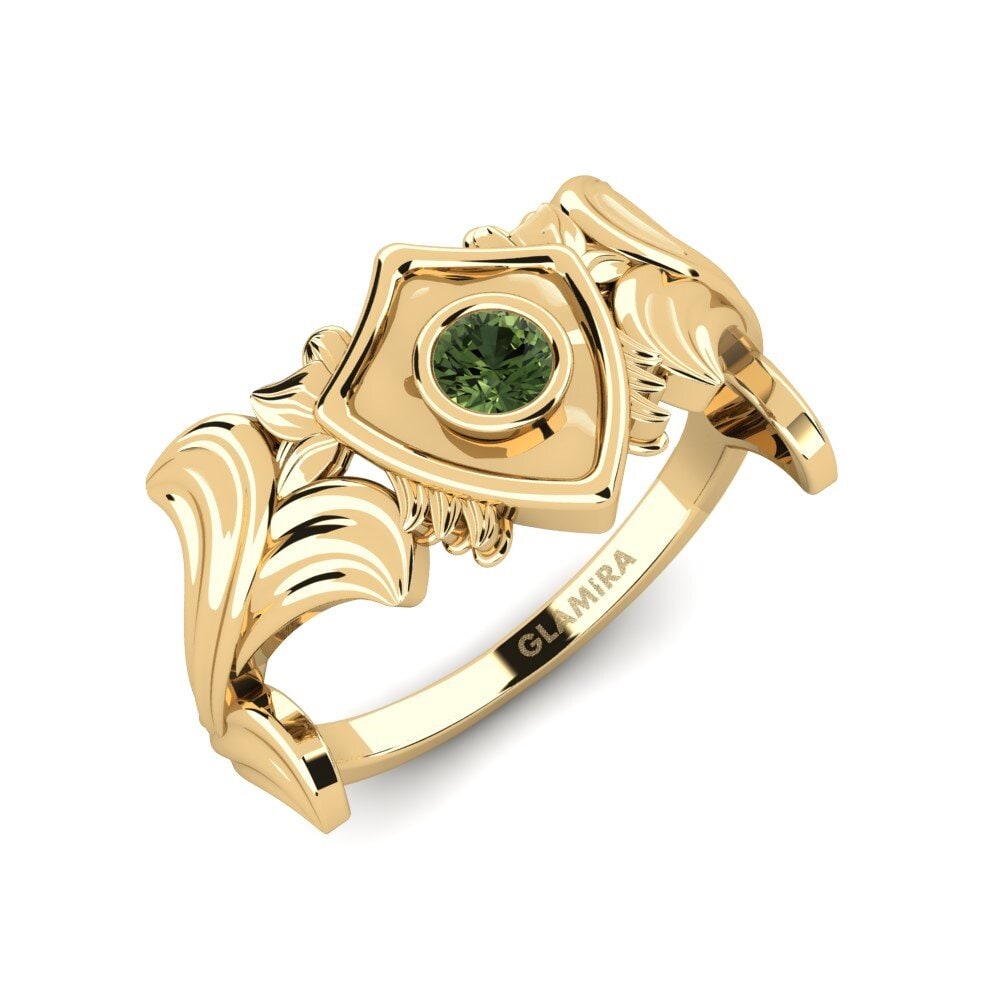 Zafiro Verde Anillo de compromiso They