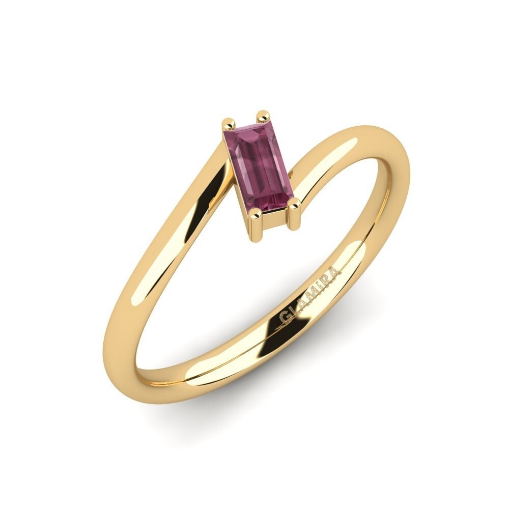 Baguette Rhodolite Garnet Engagement Ring Tierras