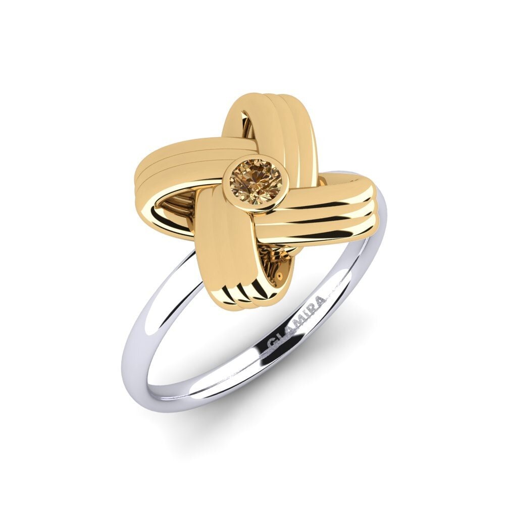 Diamante café Anillo de compromiso Trainer