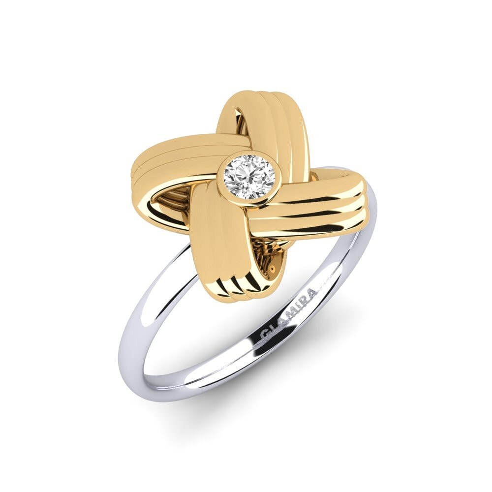 Zafiro blanco Anillo de compromiso Trainer