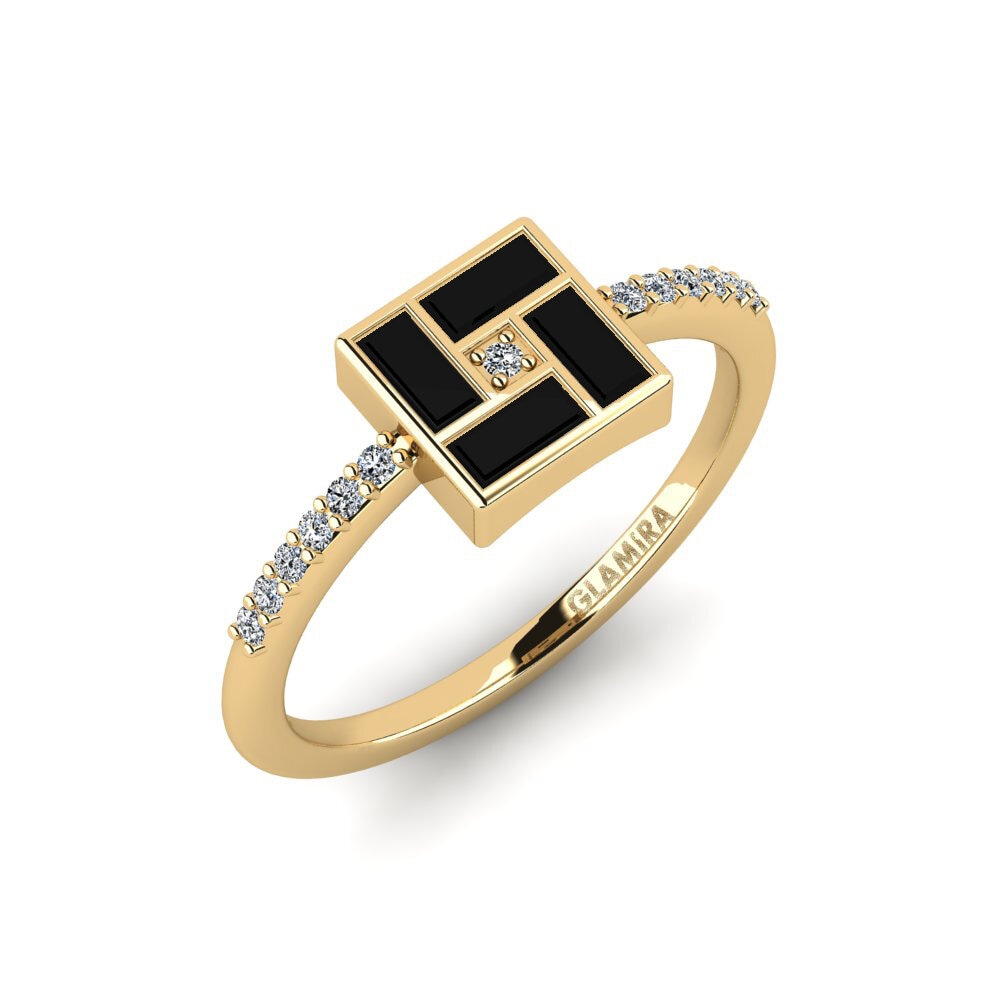 Black Sapphire Engagement Ring Tyne