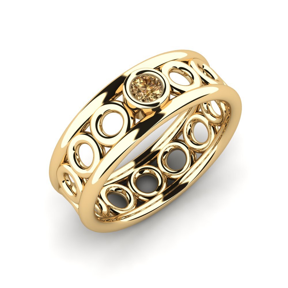 Diamante café Anillo de compromiso Varan
