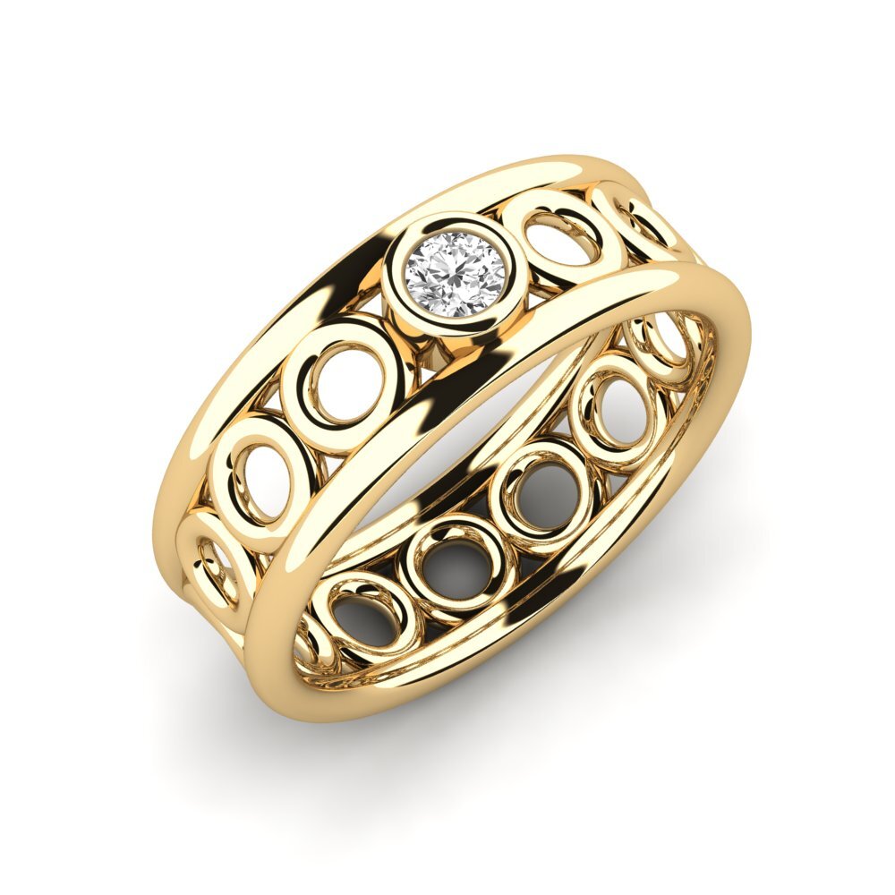 Zafiro blanco Anillo de compromiso Varan