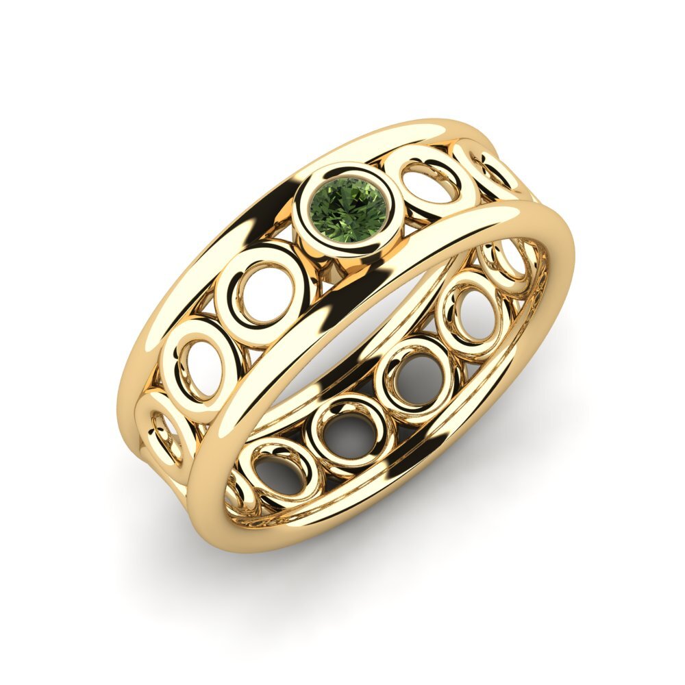Zafiro Verde Anillo de compromiso Varan