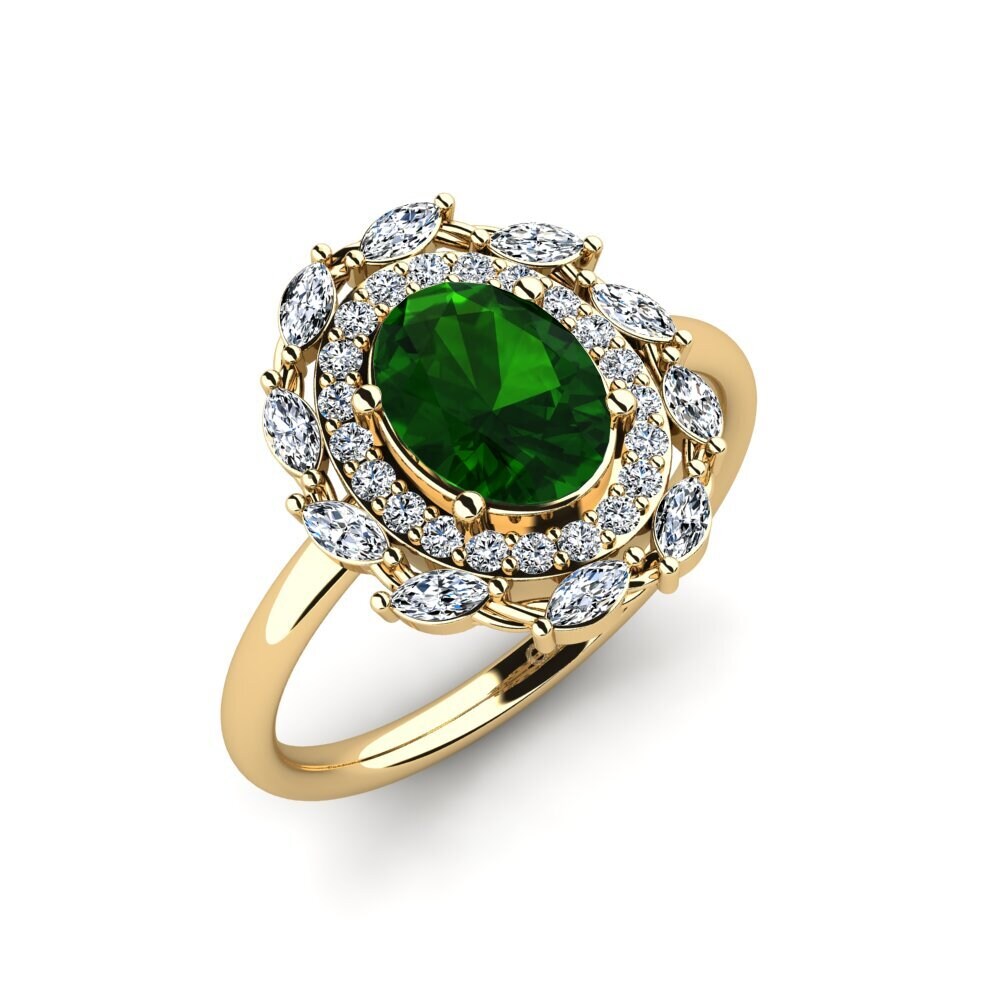 Green Tourmaline Engagement Ring Vesphi