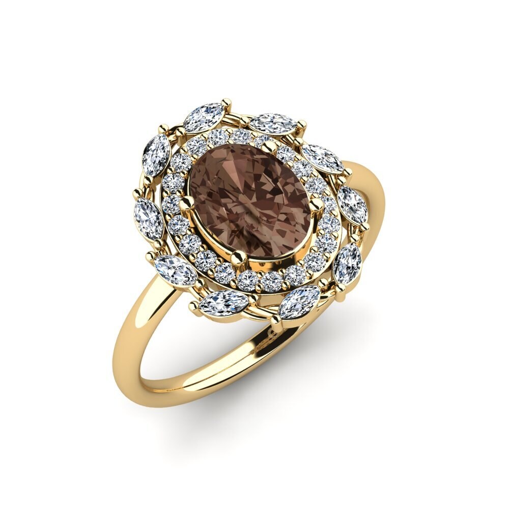 Smoky Quartz Engagement Ring Vesphi