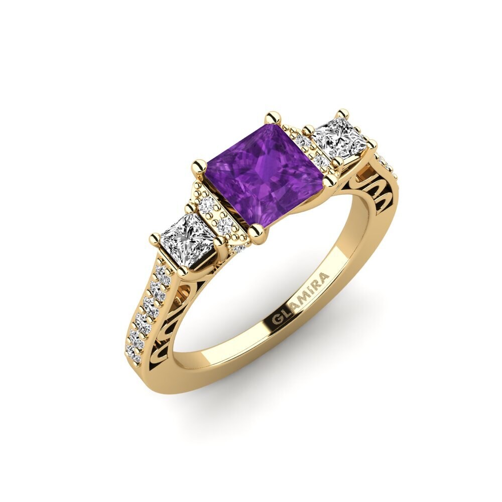 Amethyst Engagement Ring Wicge
