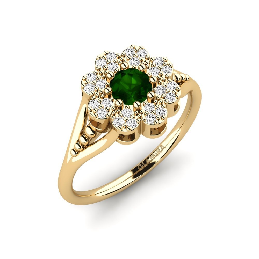 Turmalina verde Anillo de compromiso Witt