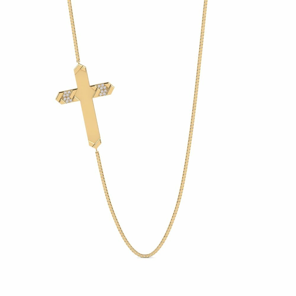 Or Jaune 9k Collier pour homme Alonissos