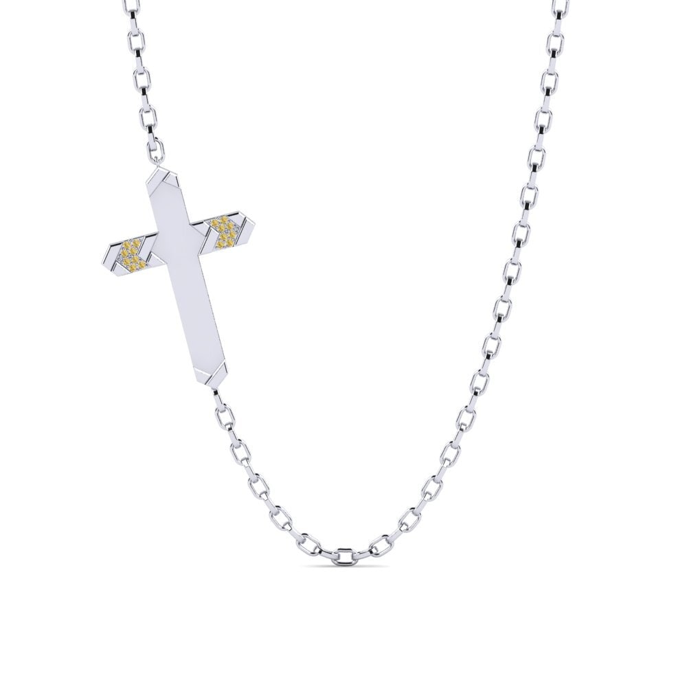 Gelber Diamant Herren-Halskette Alonissos