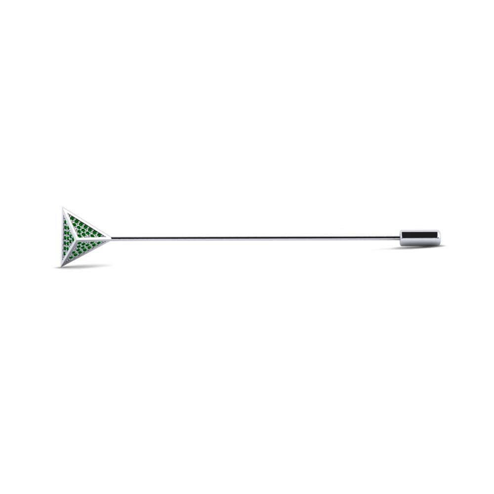 Green Zirconia Lapel Pin Moreton