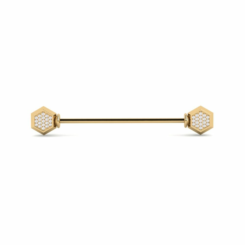 18ct Yellow Gold Tuxedo Collar Accessory Muhu