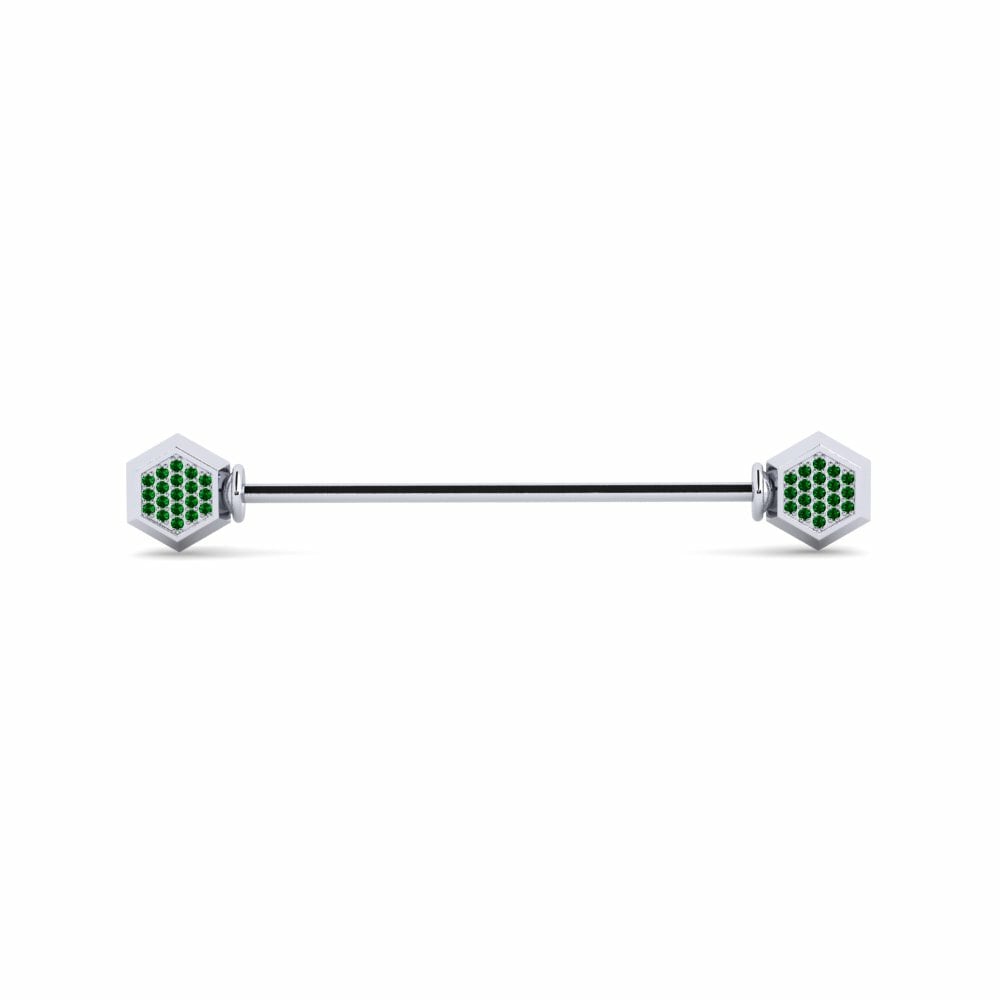 Green Zirconia Tuxedo Collar Accessory Muhu