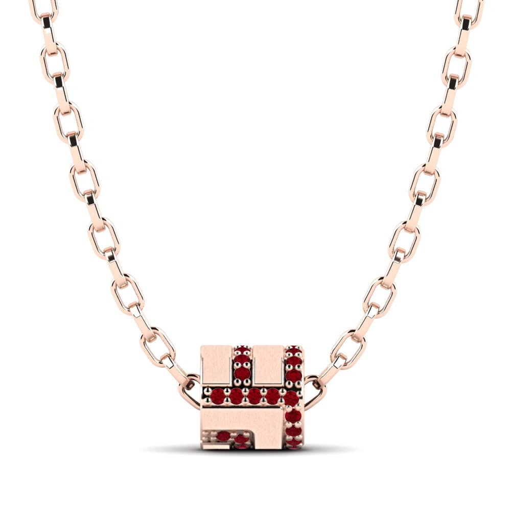 red-750 Zircônia Vermelha Pingente masculino Nashville