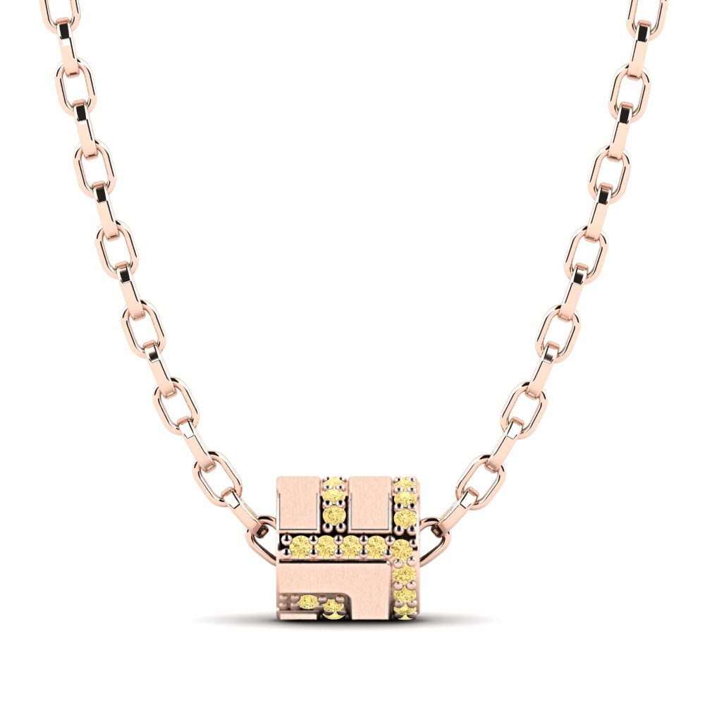 red-750 Diamante Amarelo Pingente masculino Nashville