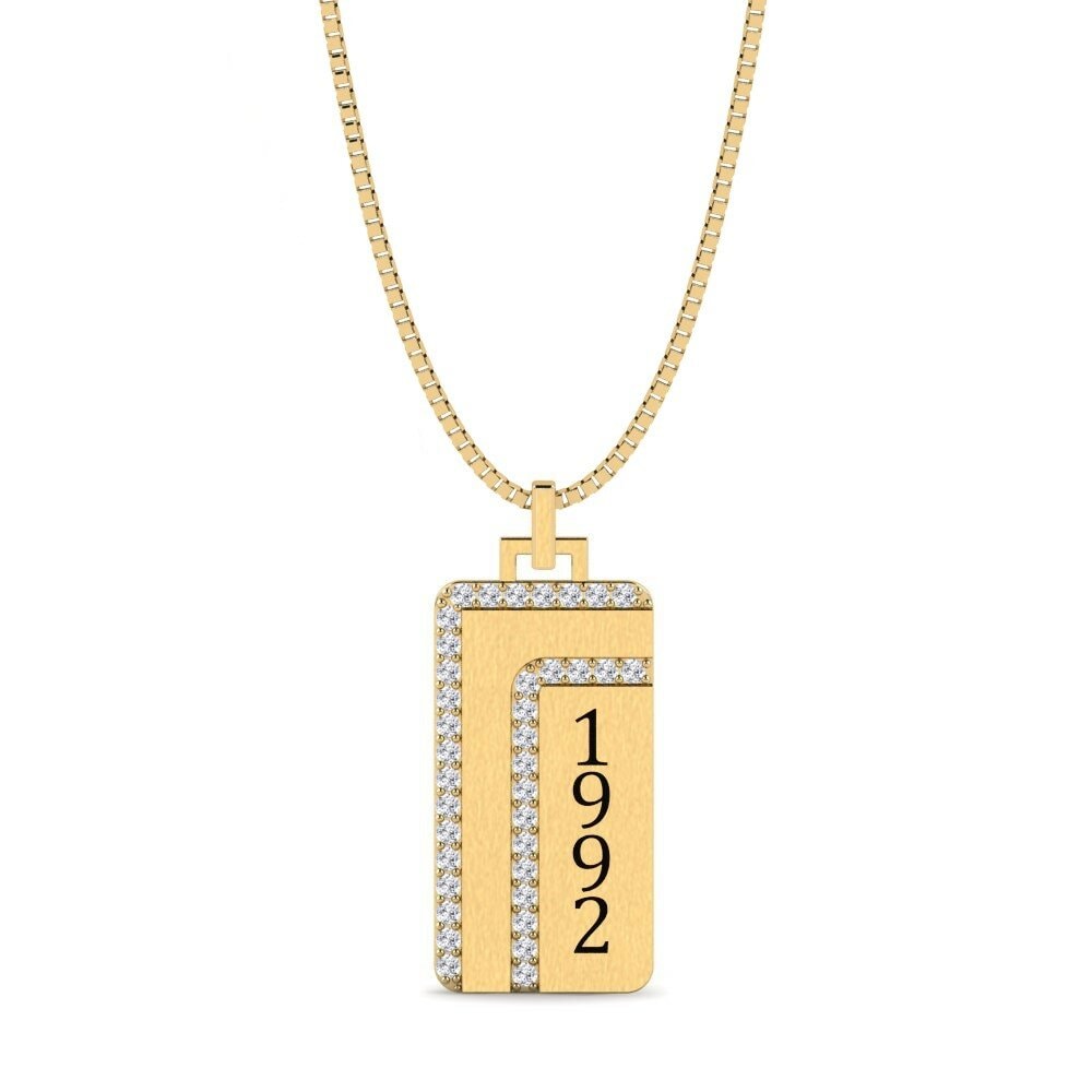 Or Jaune 9k Pendentif pour homme Notodden