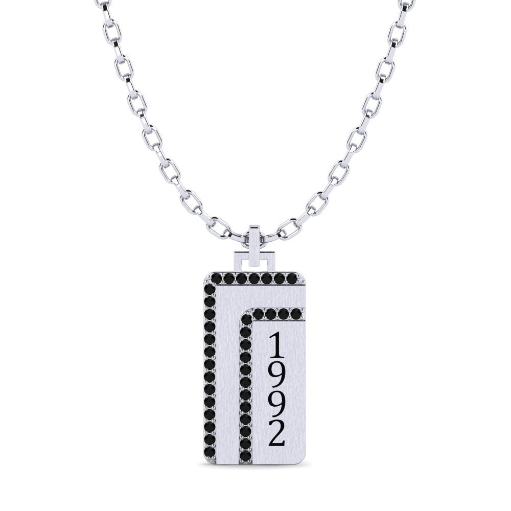 Zafiro negro Colgante para hombre Notodden