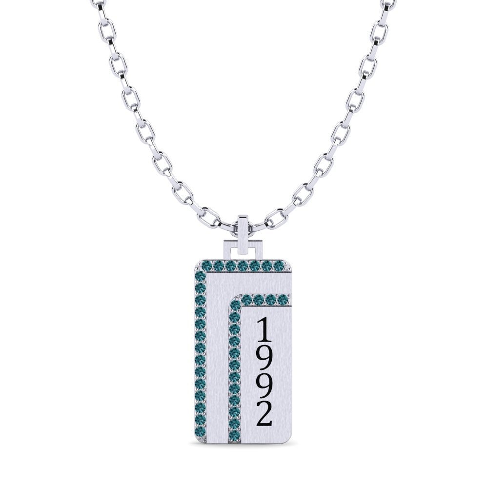 Diamante Azul Colgante para hombre Notodden