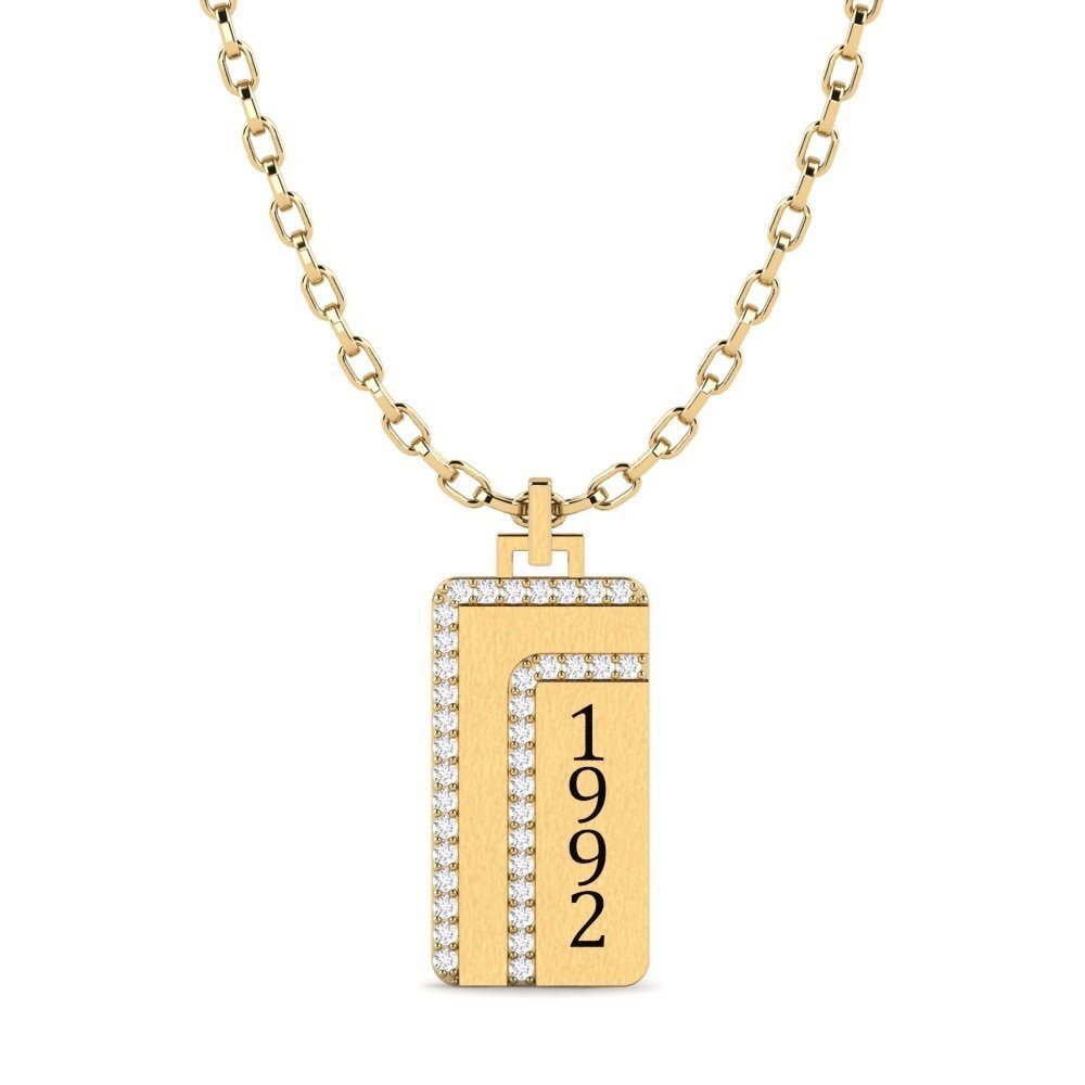 14k Oro Amarillo Colgante para hombre Notodden