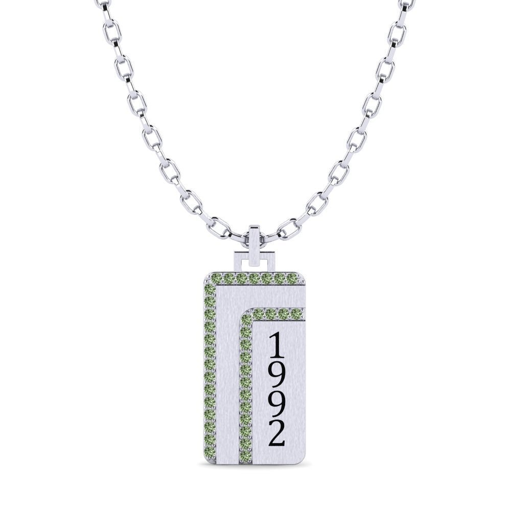 Diamante Verde Colgante para hombre Notodden