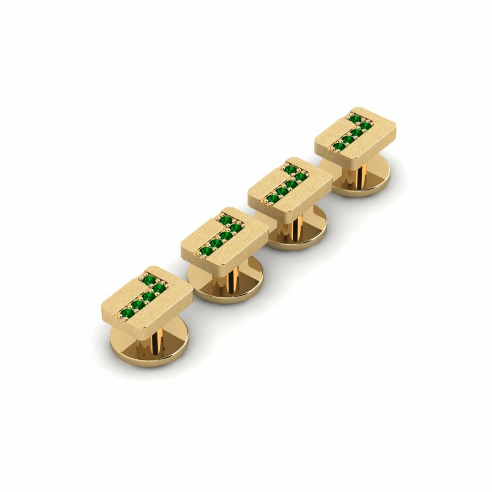 Green Zirconia Tuxedo 4 Studs Ohio