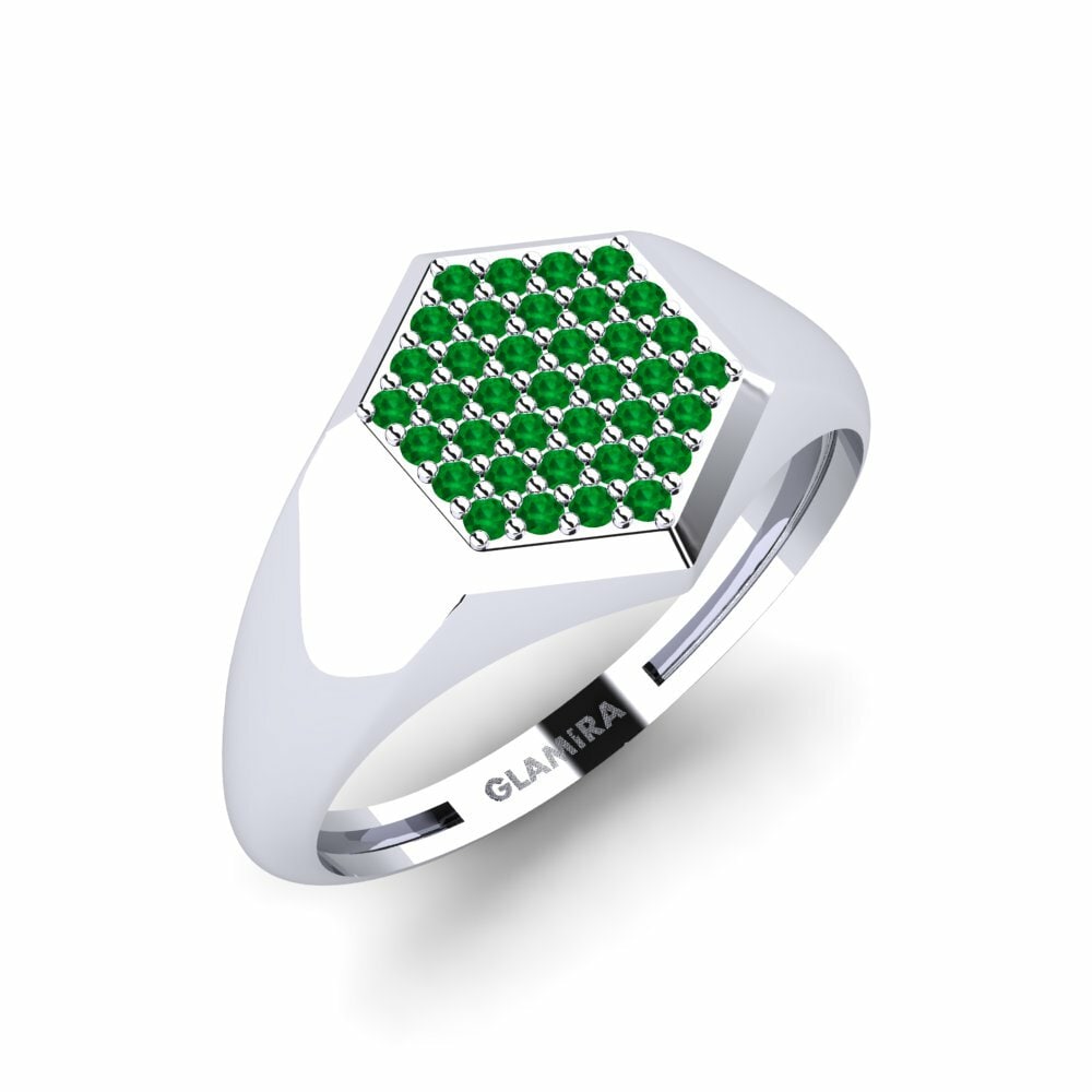 Emerald Men's Pinky Ring Pagathokleous